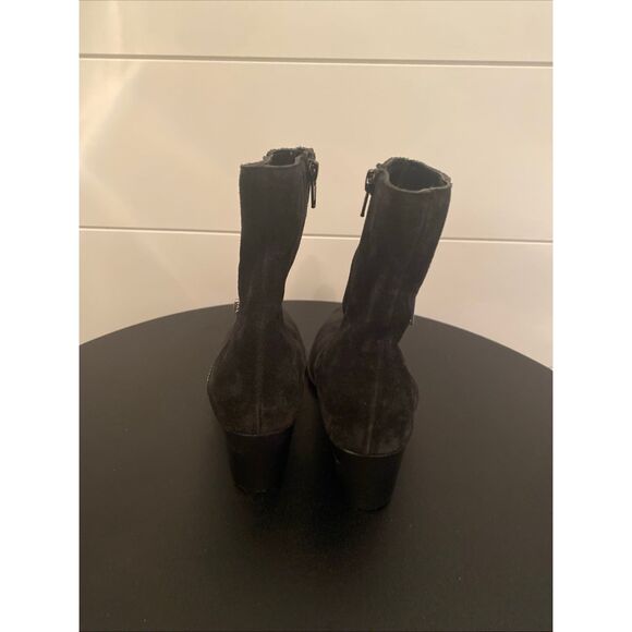 Bos. & cO. Tallon Bootie In Black Suede Size 7 New Without Box Never Worn - Picture 5 of 9